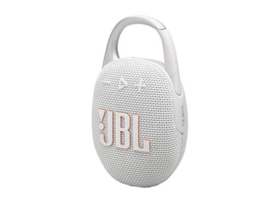 JBL Clip 5 Portable Bluetooth Speaker - White